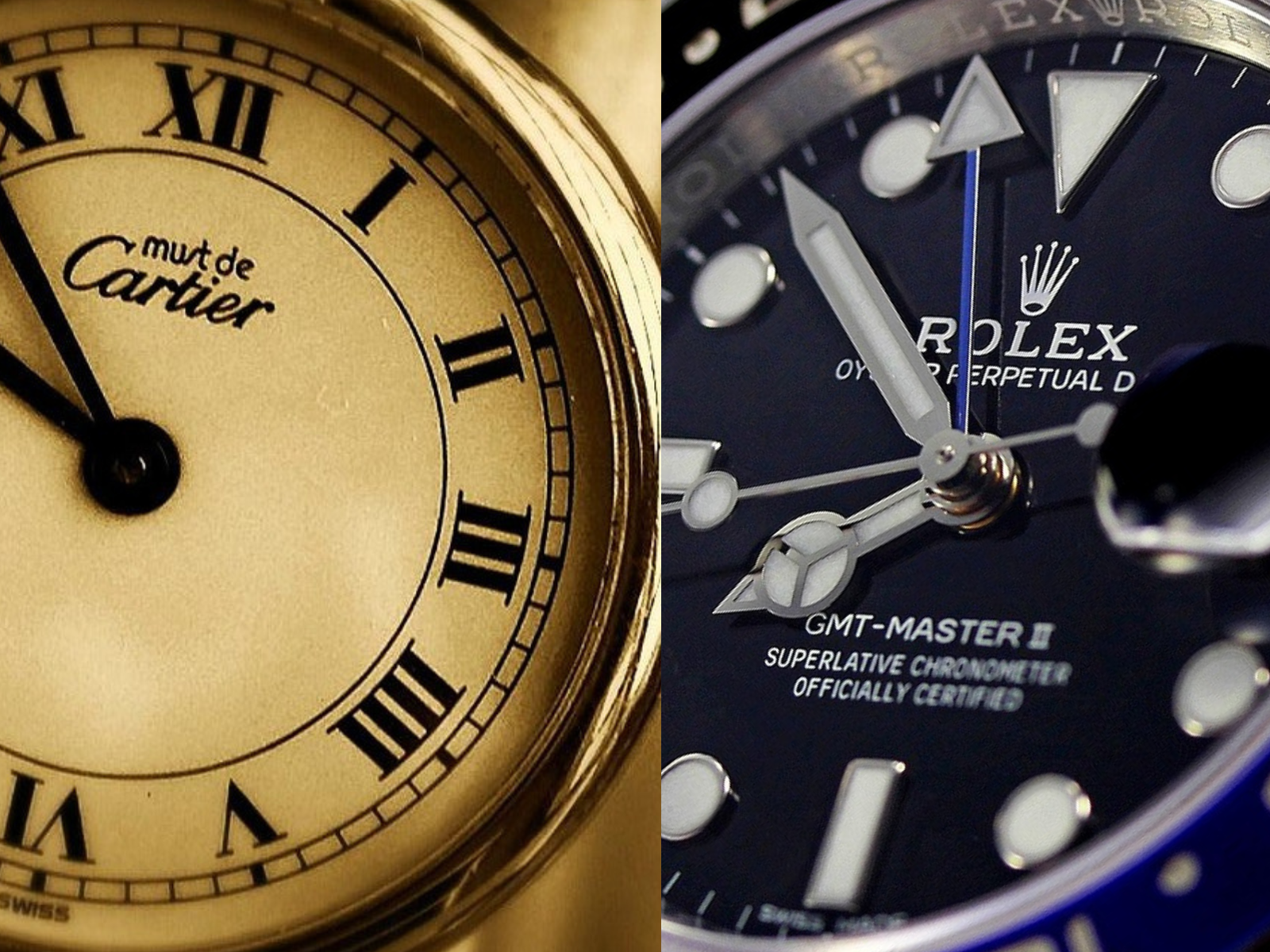 Rolex and Cartier watches