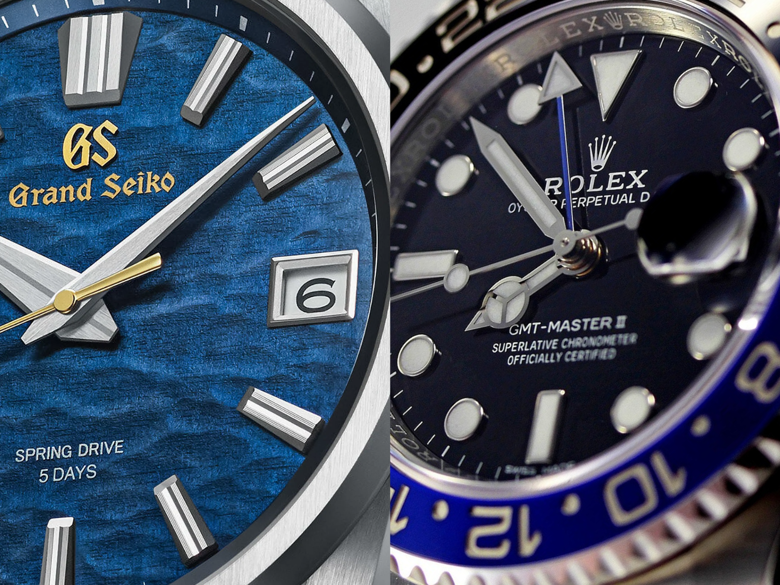 Rolex and Grand Seiko watches