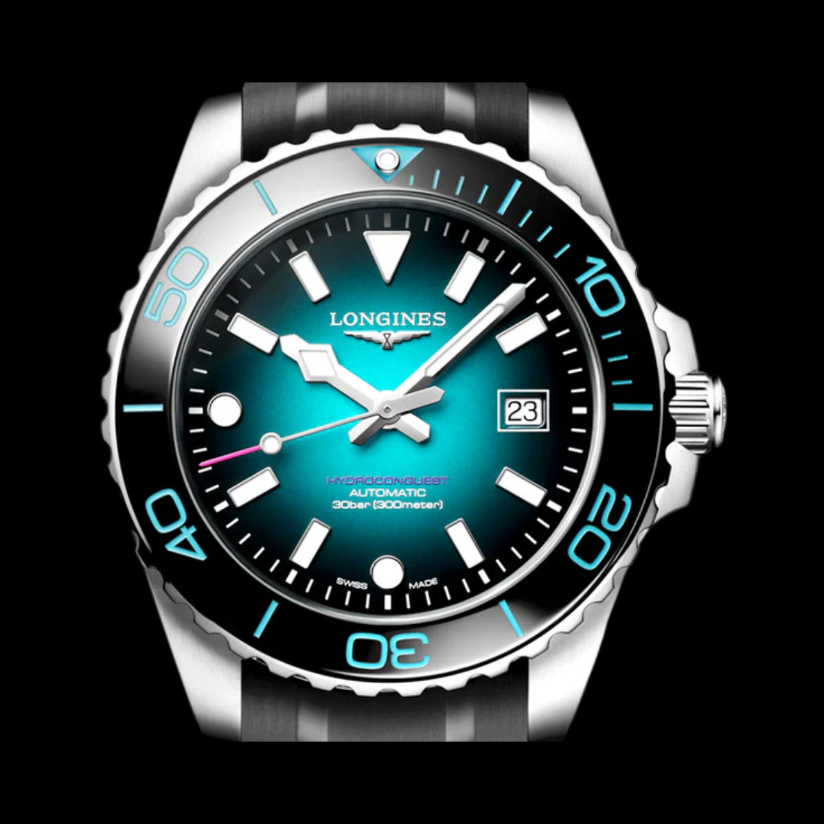 Longines HydroConquest bezel detail