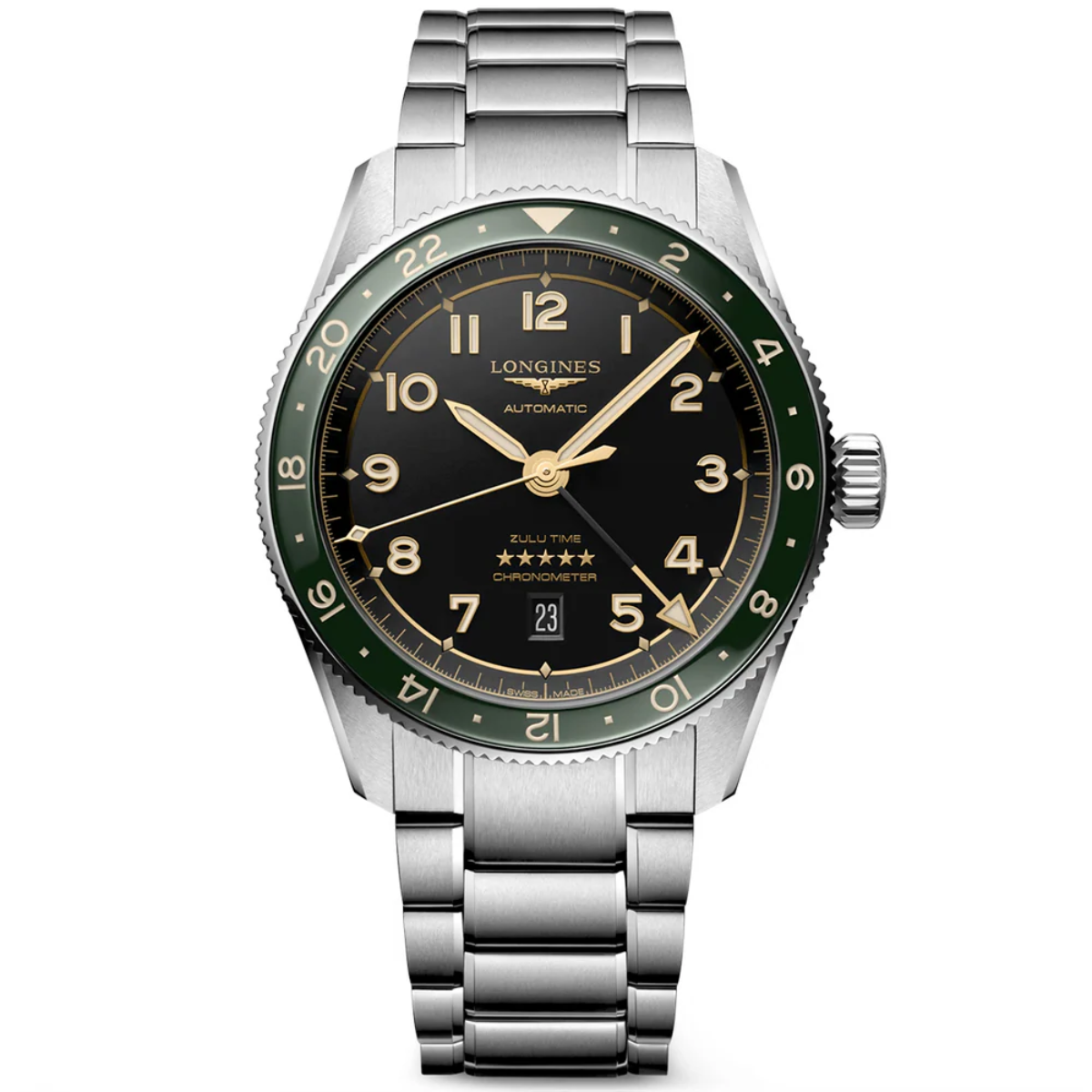 Longines Spirit Zulu Time anthracite dial