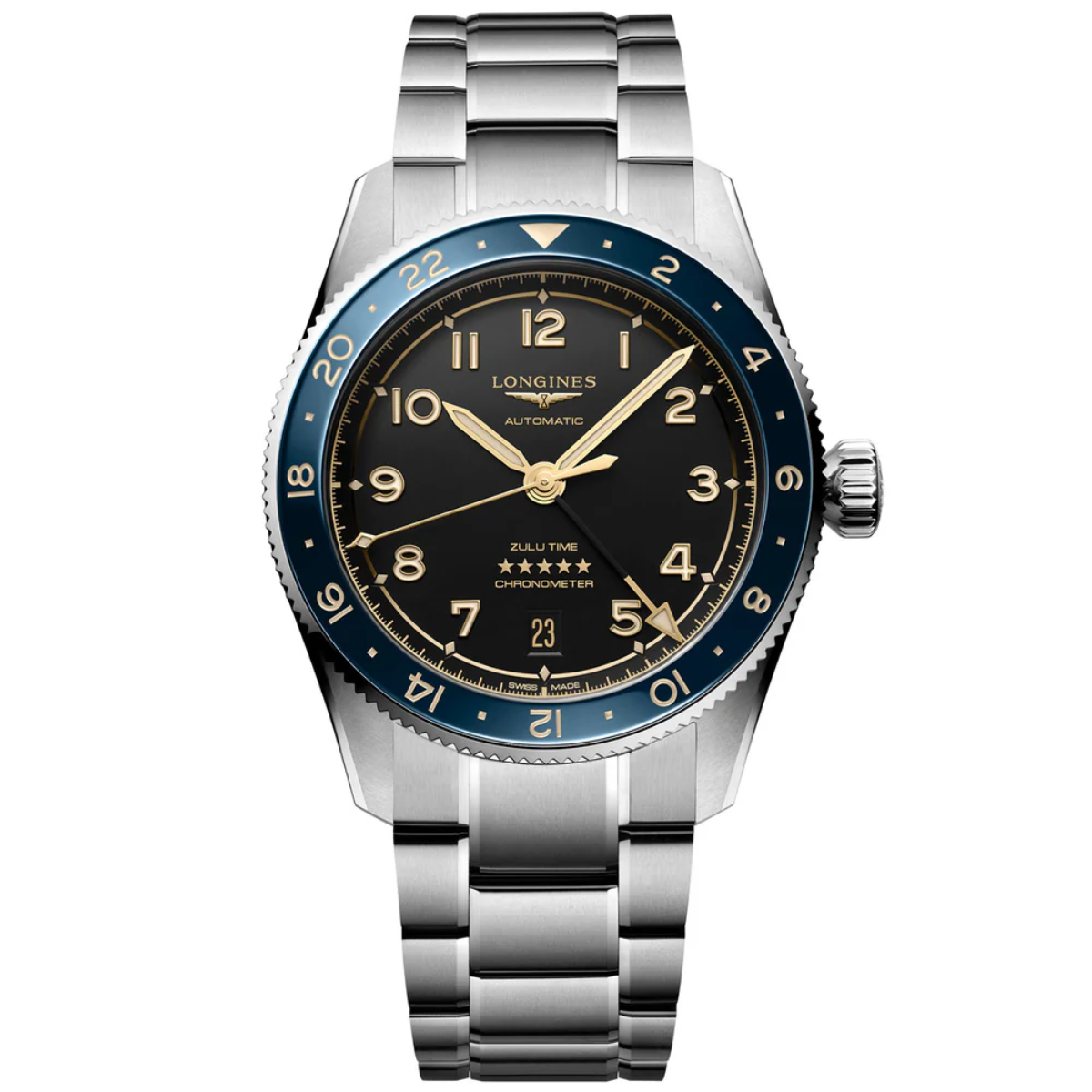 Longines Spirit Zulu Time black dial