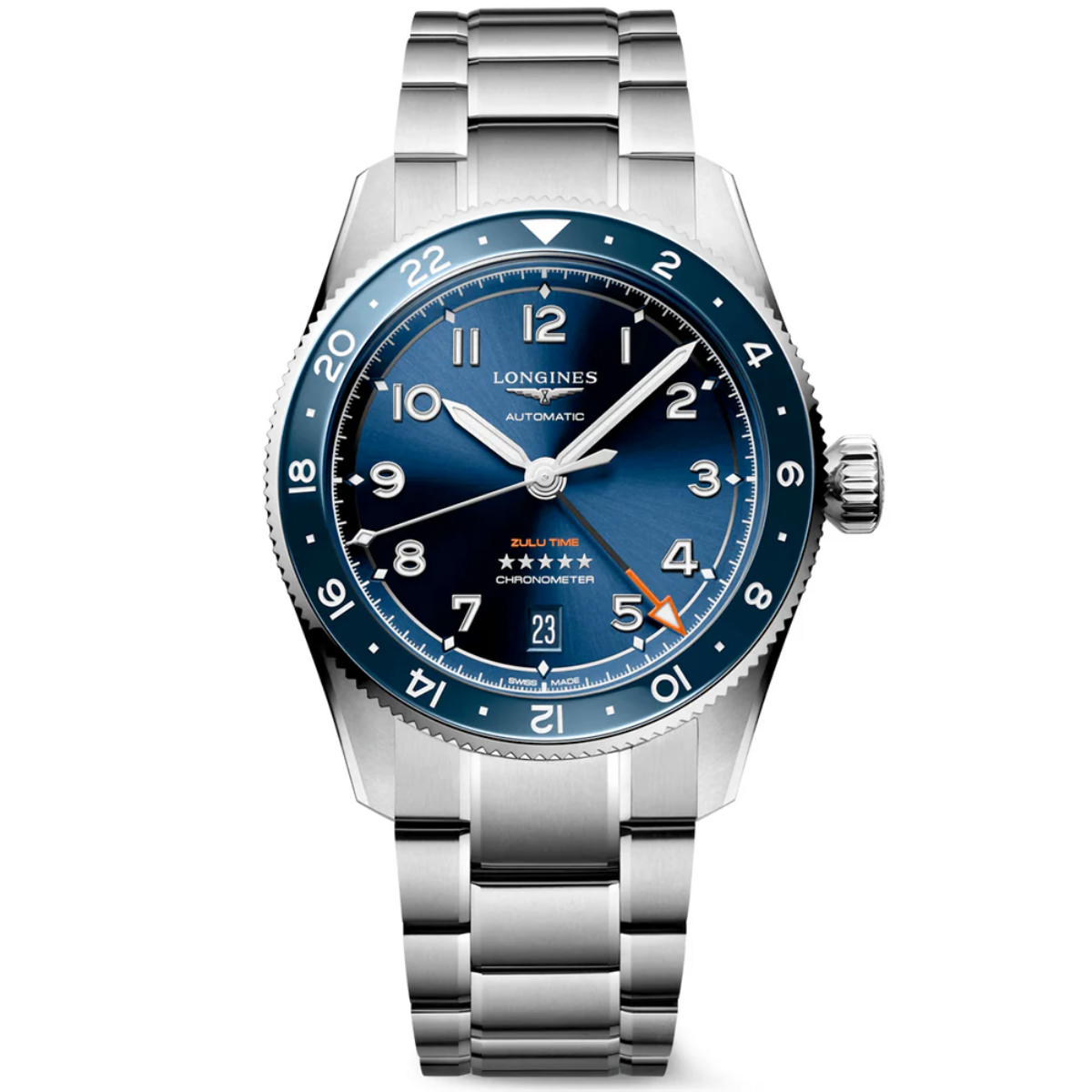 Longines Spirit Zulu Time blue dial