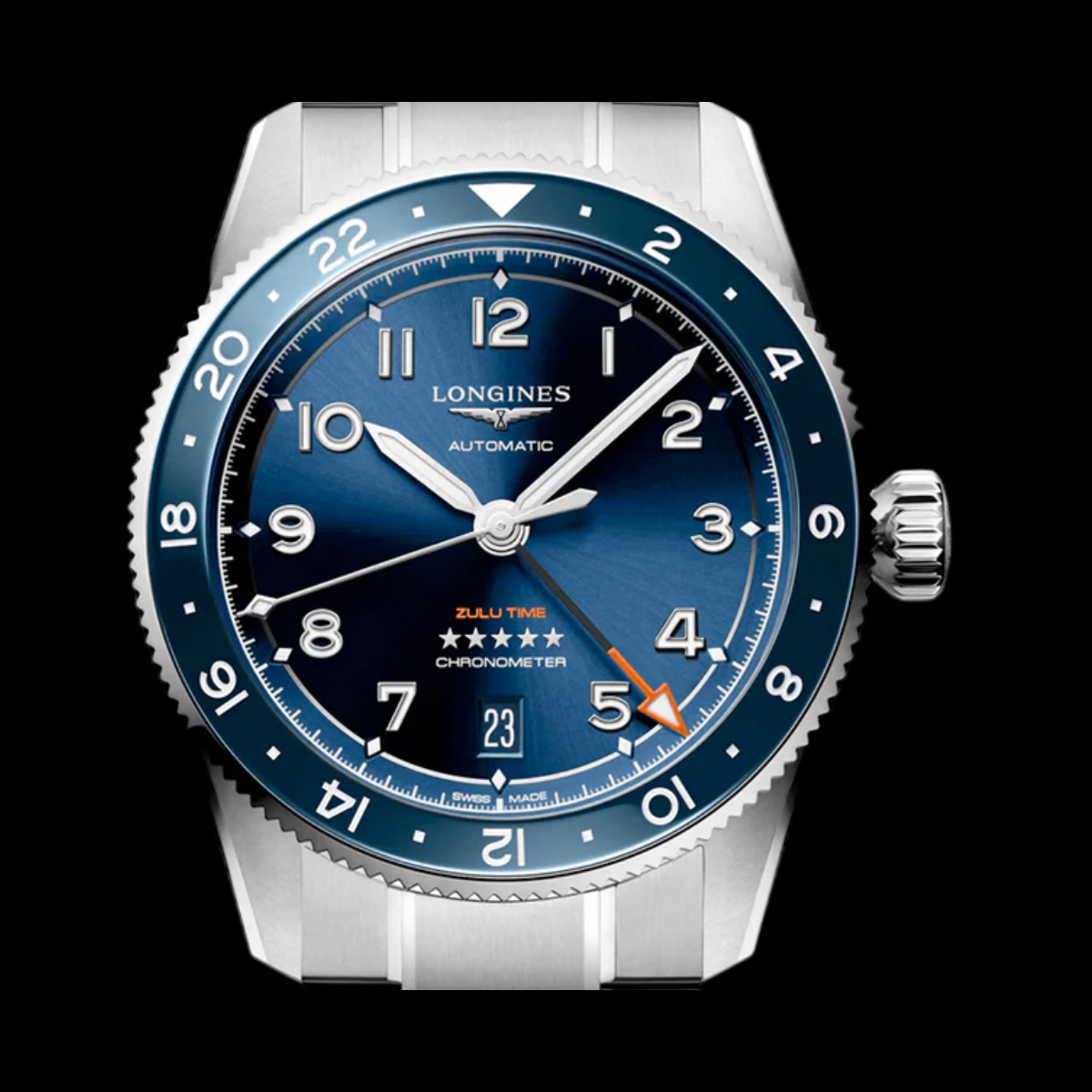 Longines Spirit Zulu Time on wrist