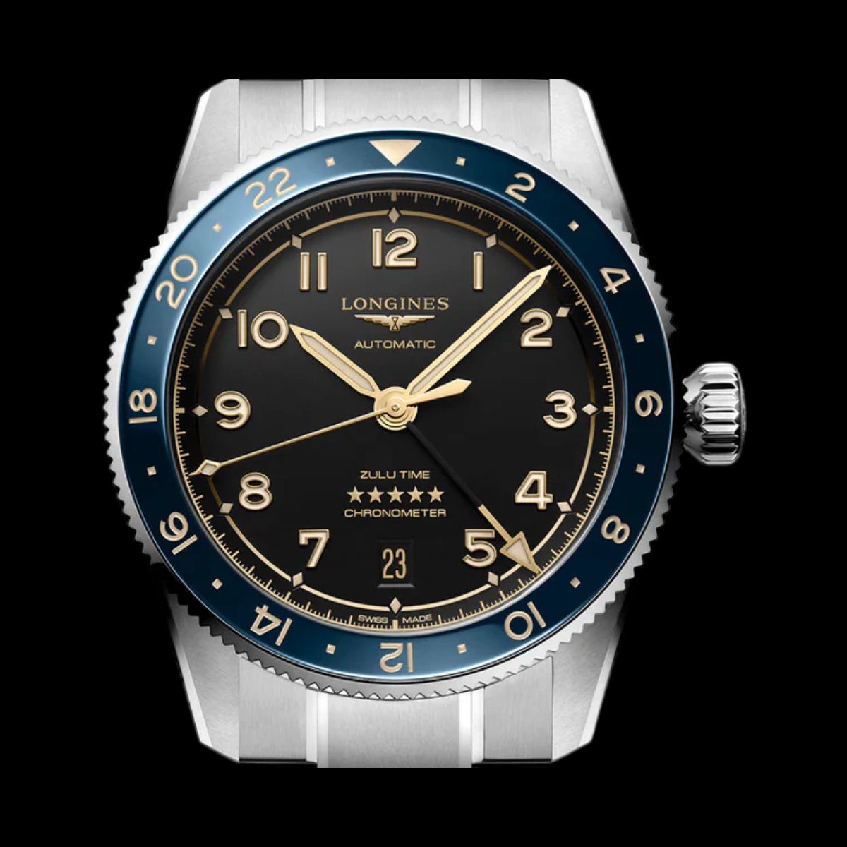 Longines Spirit Zulu Time bracelet and case