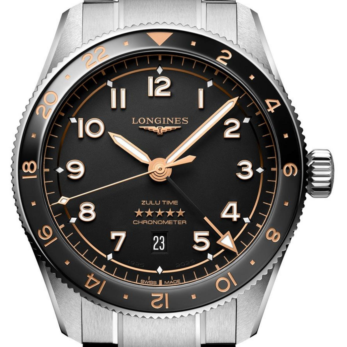 Longines-style dress watch