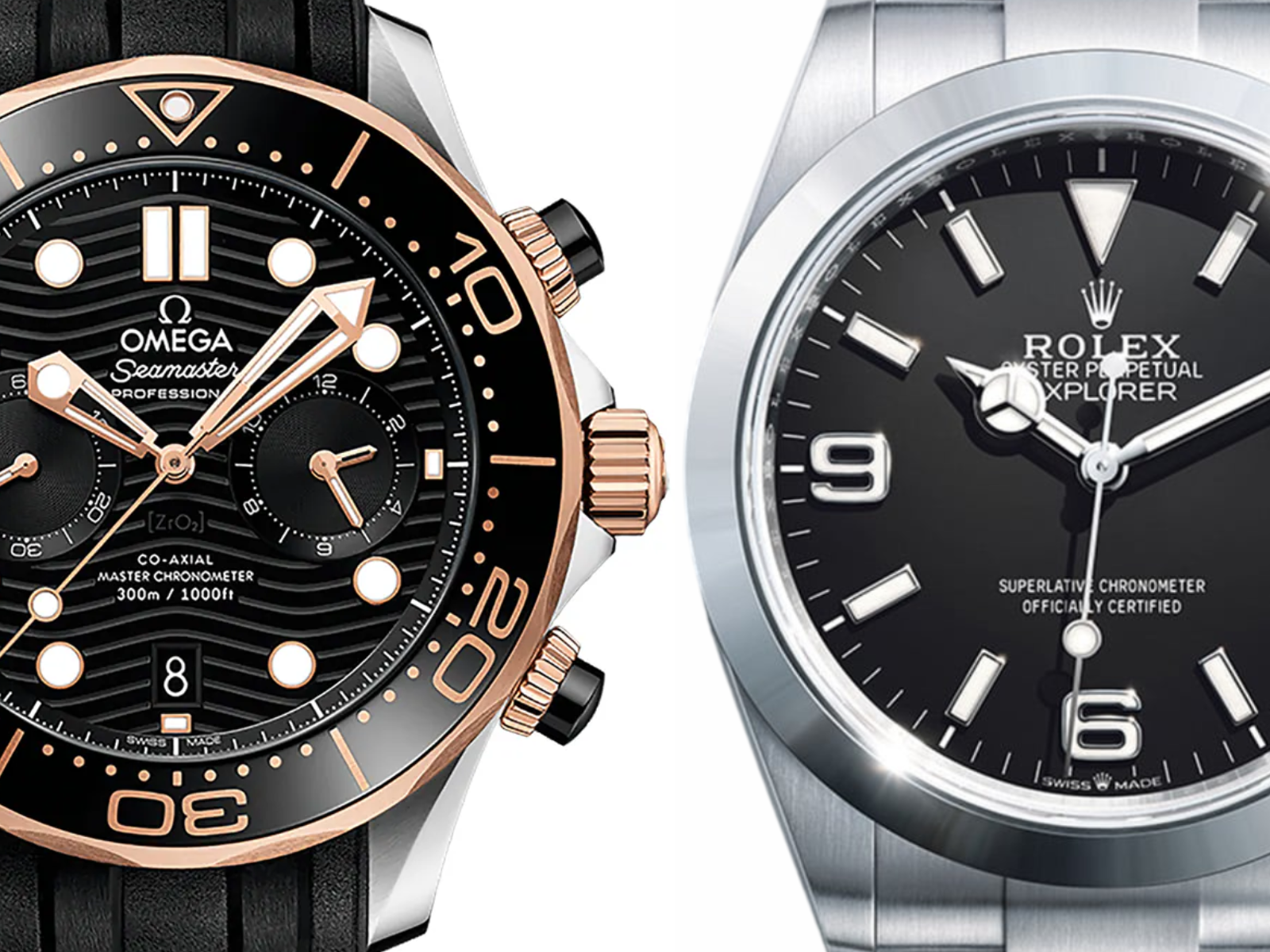 Rolex and Omega watches