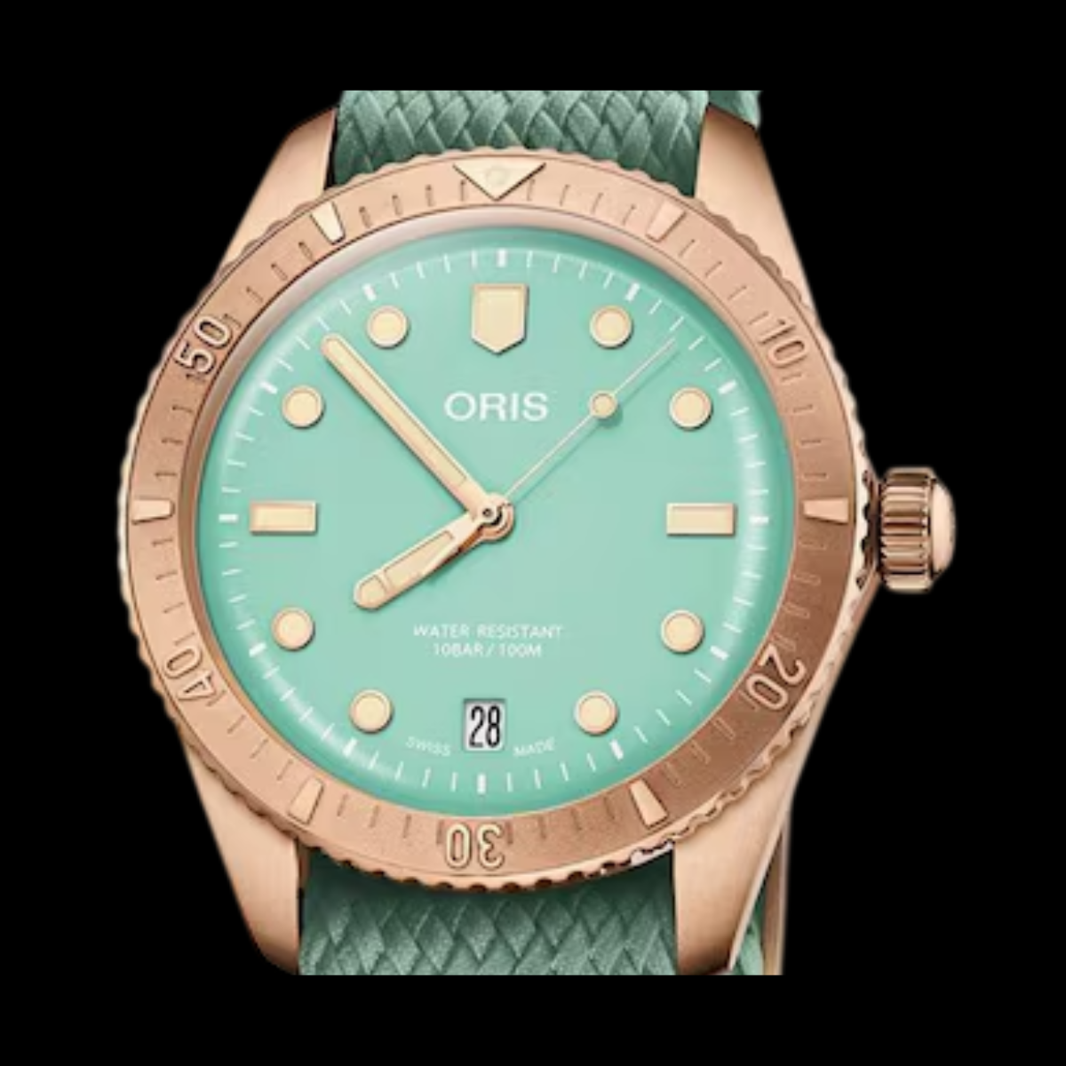 Oris Divers Sixty-Five dial detail