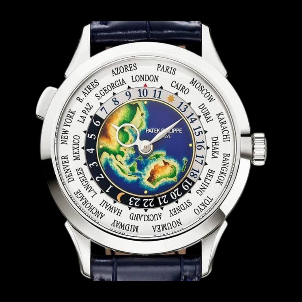 Patek Philippe World Time dial detail