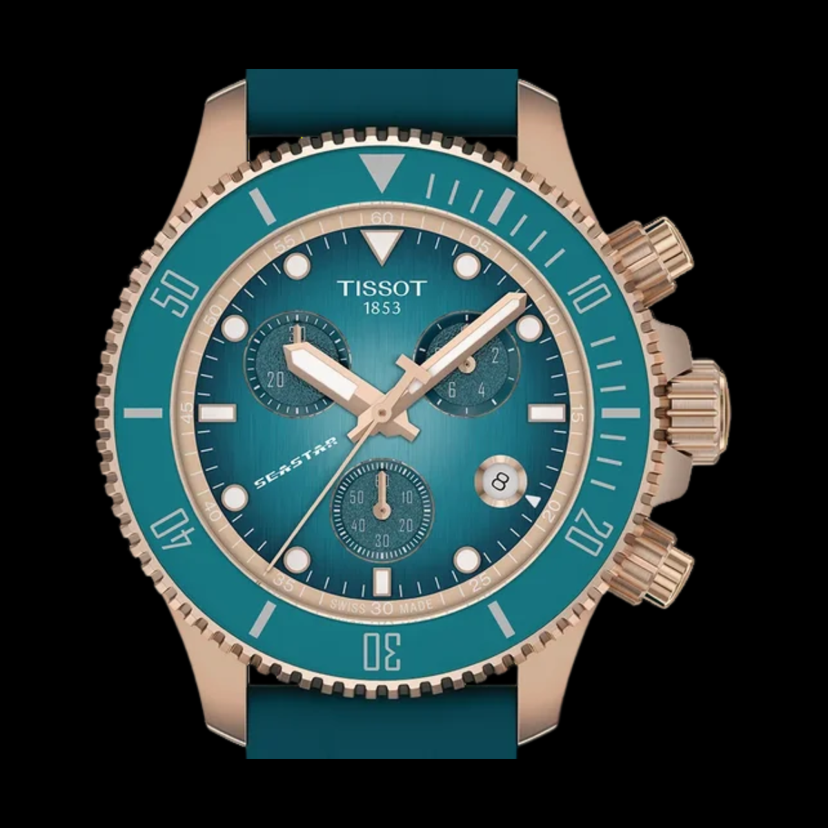 Tissot Seastar bracelet detail