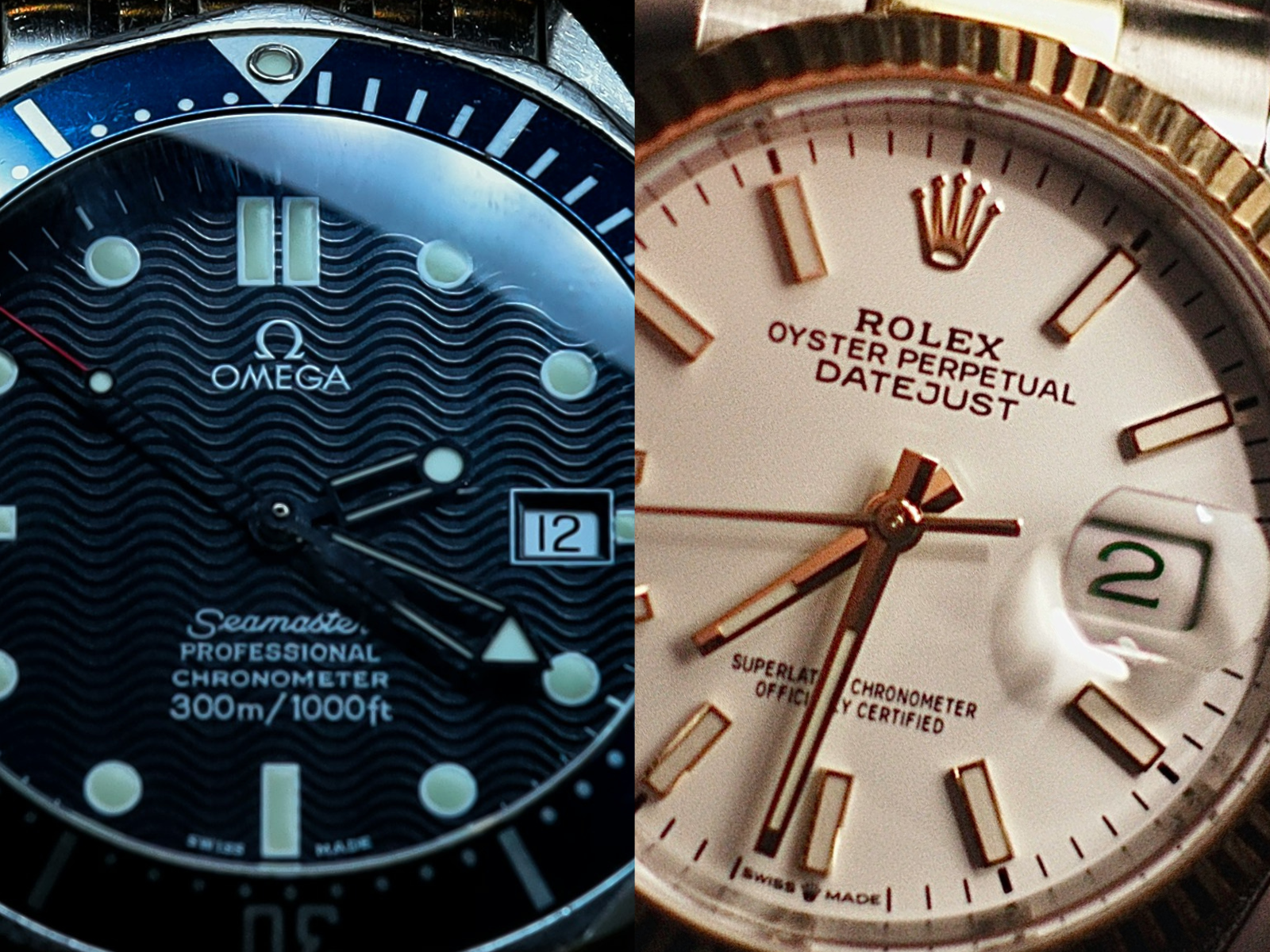 Rolex and Omega watches