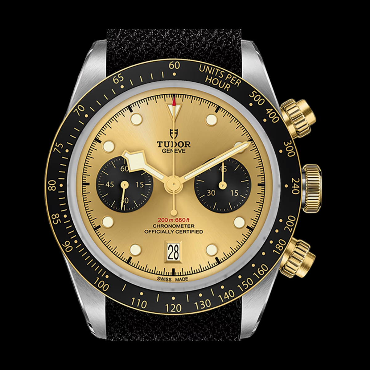 TUDOR Black Bay Chrono case detail