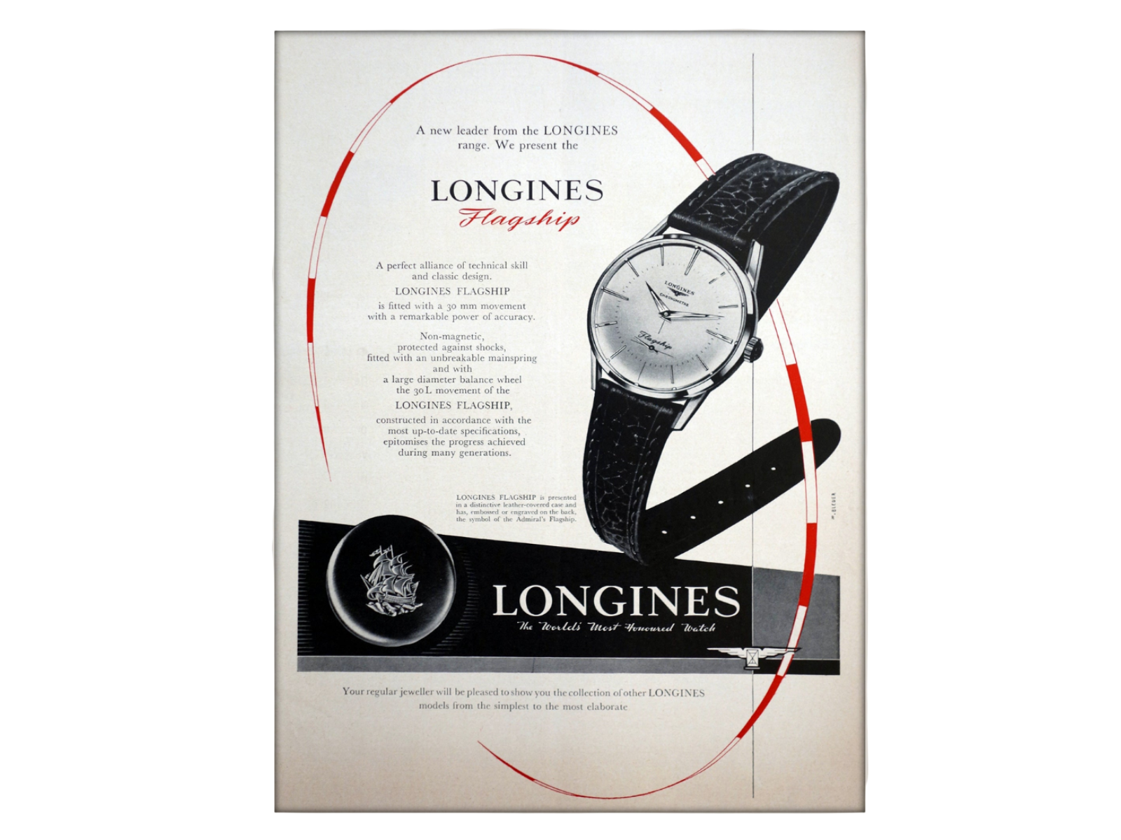 Period Longines advertisement