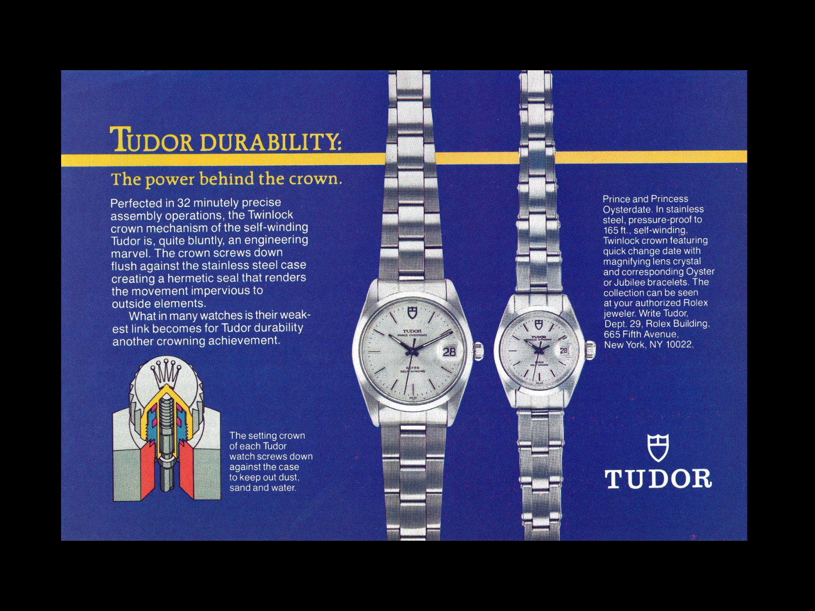 Vintage TUDOR catalogue spread
