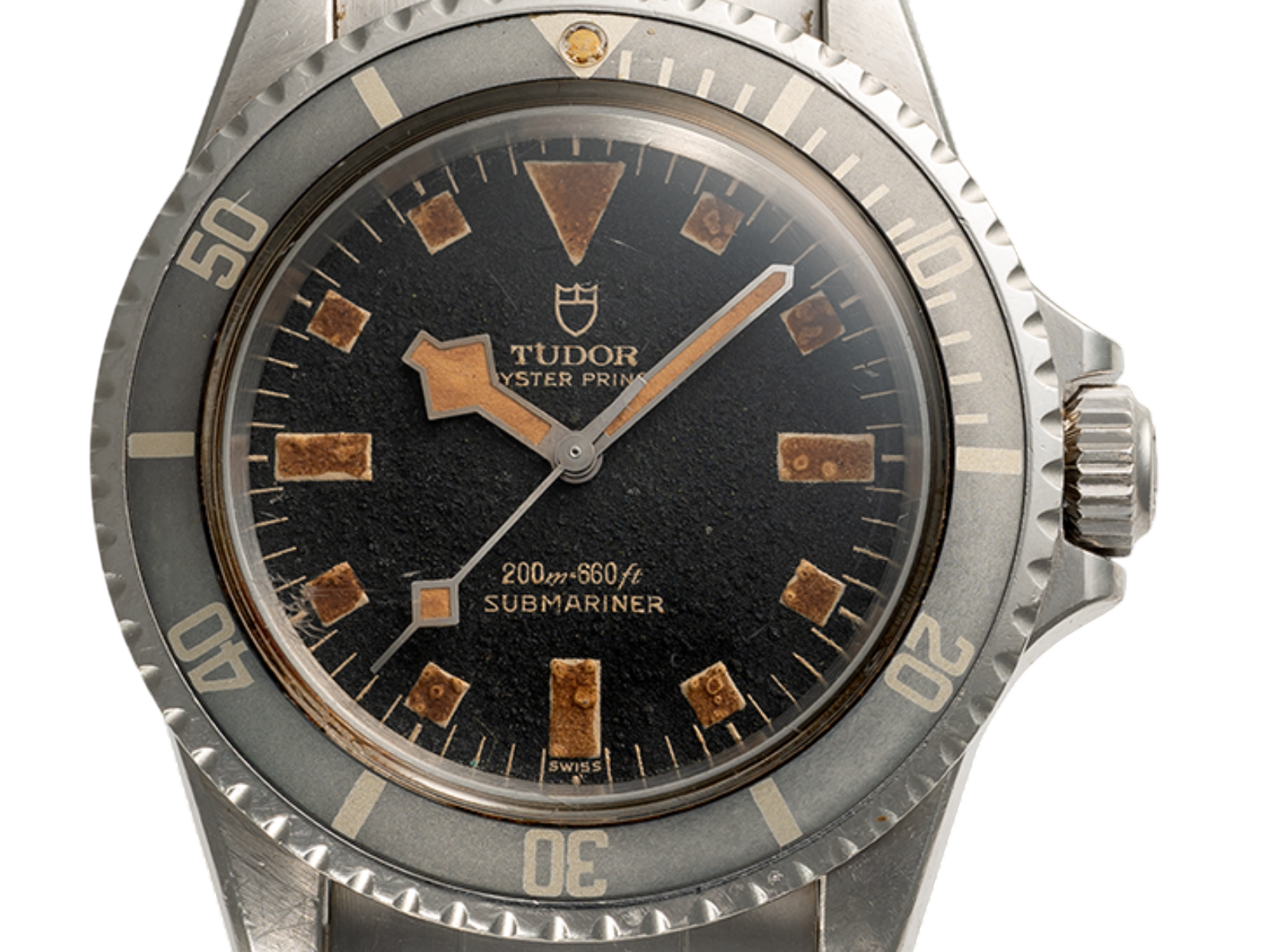 Vintage TUDOR Snowflake dial detail