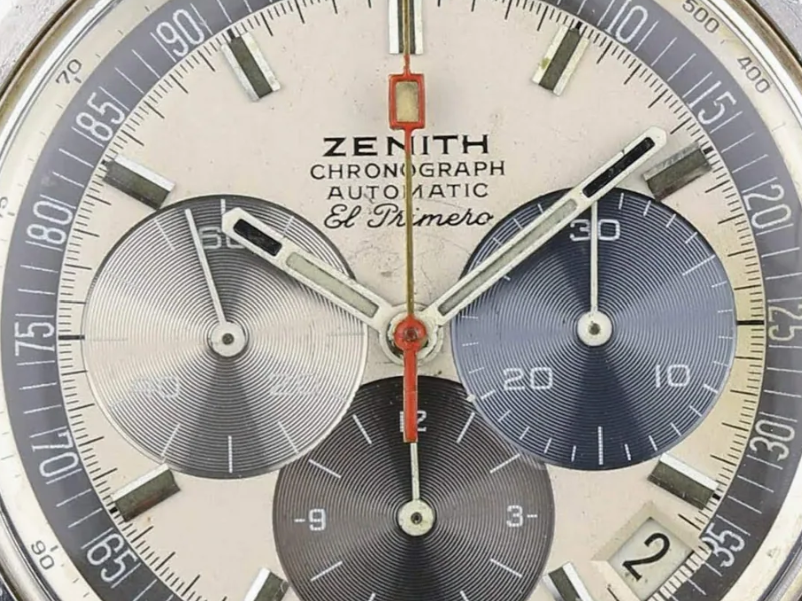 Vintage Zenith El Primero movement detail